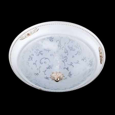 Ceiling light MayToni C907-CL-03-W, 3CHE27, 40W, 45x45x14 cm, white color with gold
