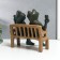 Polystone souvenir "Two frogs with glasses, on the bench" 20x16x21 cm