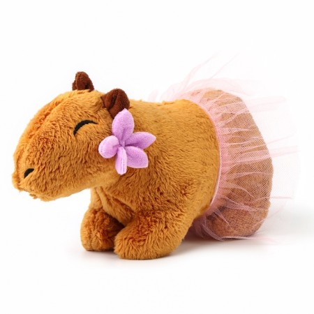 Soft toy "Capybara. With a flower ", 11 cm