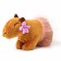 Soft toy "Capybara. With a flower ", 11 cm