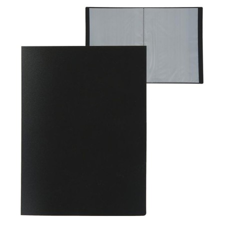 Folder with 30 A4 inserts, 500 microns, calligrata, texture "sand", black