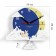 Wall clock, series: children's, "Bunny on the cloud", with a pendulum, 29 x 30 cm