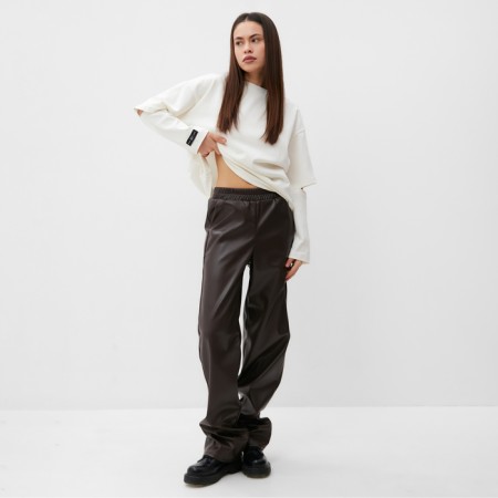 Women's leather pants Mist Bas, p. 48, brown-1