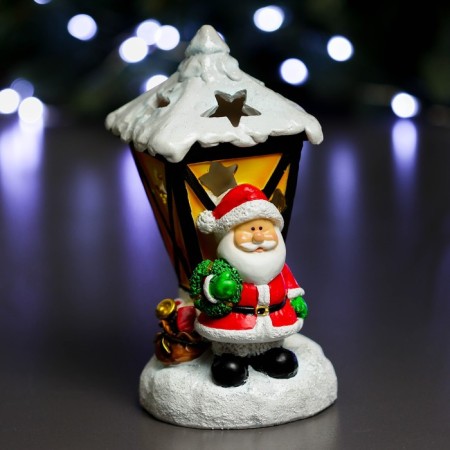 Figure with backlight "Santa Claus Lantern" 10x10x18cm