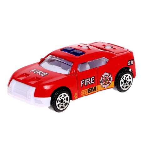 Parking "Fire Station", with metal machines and helicopter-14
