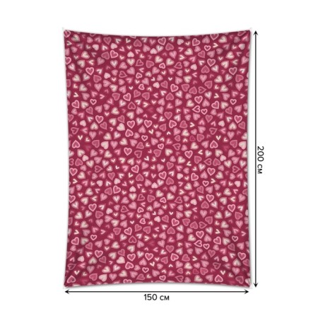 Decorative panel with photo printing "Gumming hearts", vertical, size 150x200 cm-1