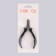 Manicure nippers for cuticle, 10 cm, blade length - 10 mm, black/silver color