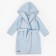 Waffle hood with a hood, height 122-128 cm, blue color