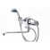 FAUZT FZS-614-114 bathtub mixer, single-leaf, pour 340 mm, watering can, chrome