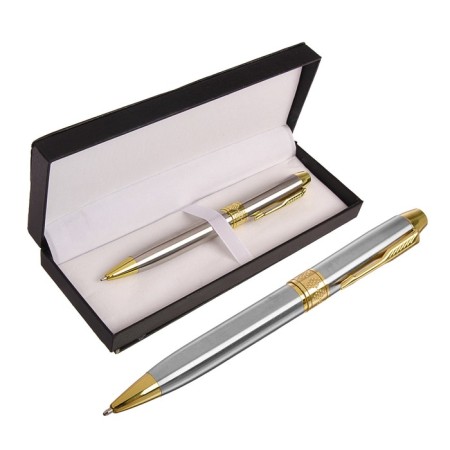 Gift handle, ball "style" in the leatherette case, rotary, silver-golden body