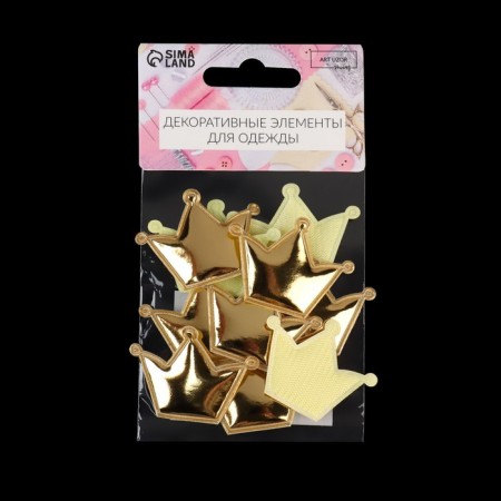 Application "Crown", 3.7 × 3.7 cm, 10 pcs, the color of the gold-6