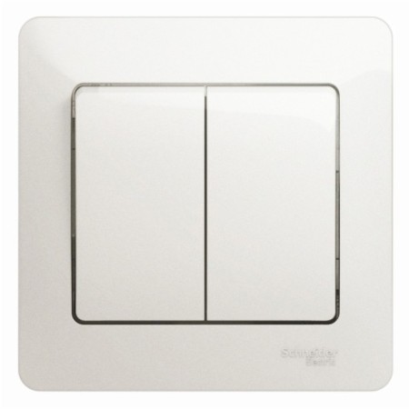 Switch Sche GSL000652 Glossa, SP, 10A, 2 keys, pearl color