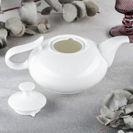 Teapot porcelain blanket Wilmax, 800 ml, white color-1