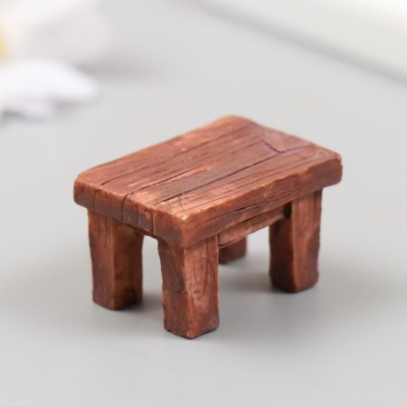Figure for Florarium Polystone "Wooden table" 3.3x2.3x2.3 cm-2