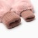 Mittens for the girl double, pink/mix, size 14