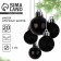 Christmas balls New Year, for the New Year, D = 3 cm, 20 pcs., Black color