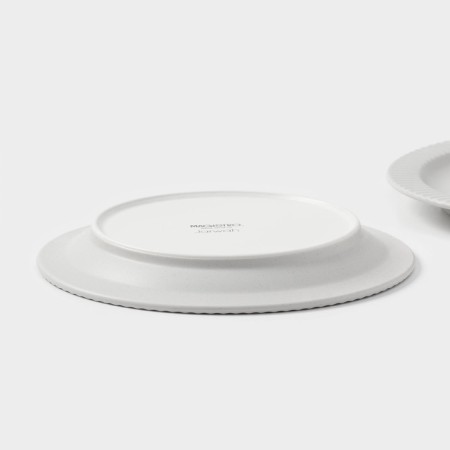 Magistro jarwah lausanne plates, d = 21.3 cm, dining, set 2 pcs, porcelain, gray-4