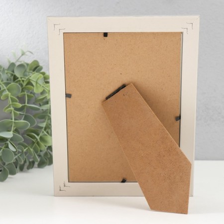 Photo frame plastic 13x18 cm "Rombs. Texture of wood" gray 21.5x16.5 cm-4