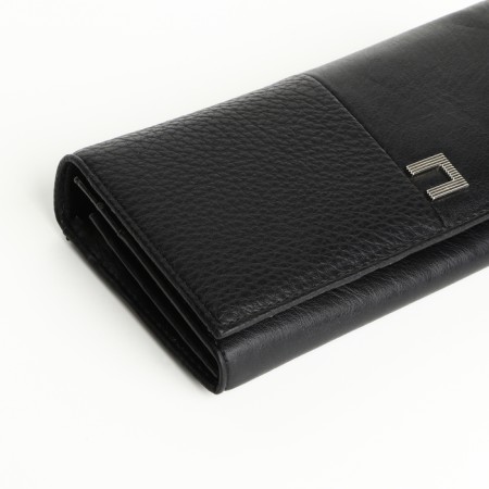 Women's wallet on magnets, black color-2
