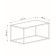 Table Journal loft with glass, 941x488x488, black muar/glass colorless