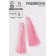 Suspension decorative “brush”, set 2 pcs., L brush 6.5 cm, light pink color