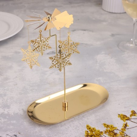 Carousel Snowstick Summary, Gold, Metal, 8.5 x 18 cm-1