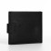 Male purse on a magnet, department for bills, cards, coins, black color