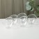 A set of glass salad bowls on a stand, 95 ml, size 23 × 13 cm