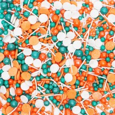 Assorting confectionery: orange, white, emerald, 50g
