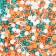 Assorting confectionery: orange, white, emerald, 50g