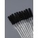 Brushes for eyebrows and eyelashes, silicone, set - 10 pcs, 10.5 cm, black/transparent color