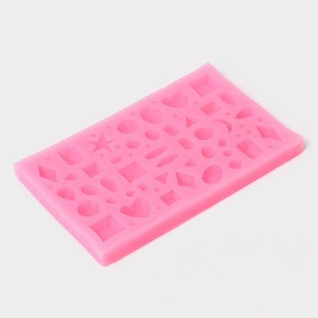Mold "Gemstones", silicone, 11 × 7 cm, color mix-1