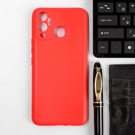 Red Line Ultimate Case, for Infinix Hot 12 Play, silicone, red