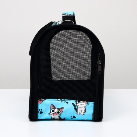 Bag - Animal Carrying "Playing cats", Blue, size L, 53 x 21 x 29 cm-3
