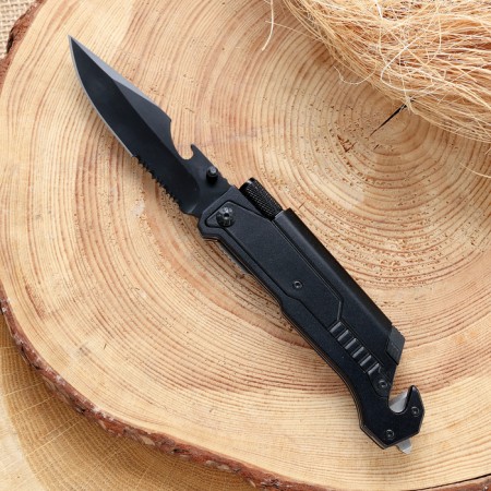 Tactical multifunctional knife with fire, 22cm, blade 93mm/3mm