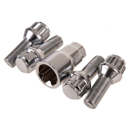 Secret Bolts Skyway, M12x1,25x28 cone, 5 beam, 1 cl, chromium, set 4 pcs-1