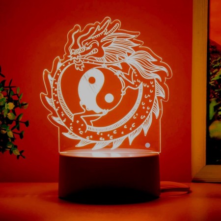 Lamp "Chinese dragon" LED white 14x9.5x16 cm