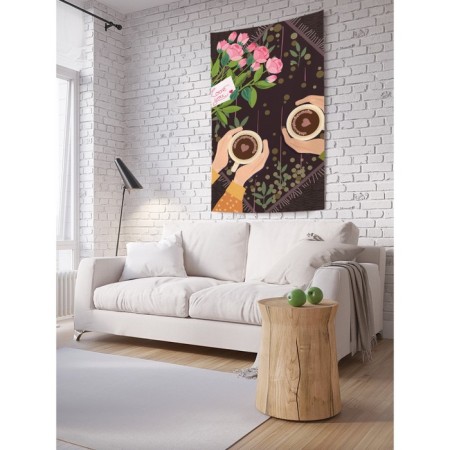 Decorative panel with photo printing "Date", vertical, size 150x200 cm