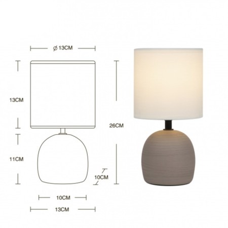 RIVOLI SHERON 1CHA14, 40 W Cramics Board lamp with a lampshade-6