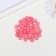 Bead glass "Jade kracle" 8 mm, 34 pcs. pink