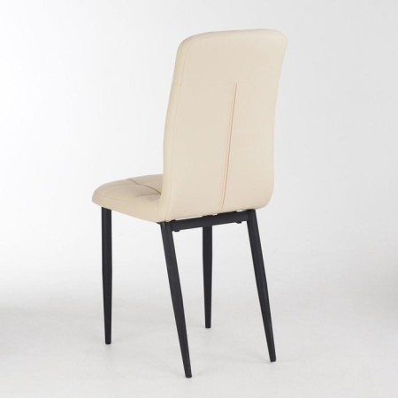Chair "Quadro", black metal/aero cream-4