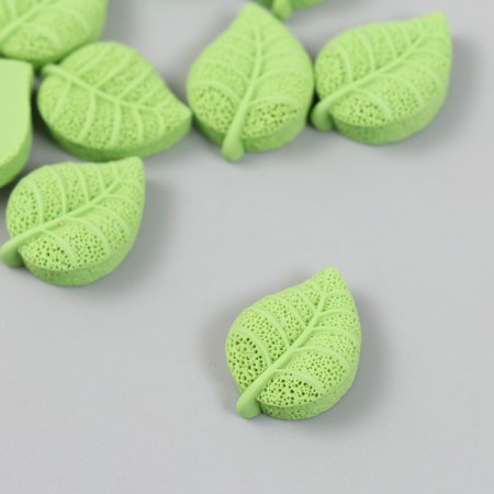 Decor for creativity plastic "Leaf-Gubka" 1.7x2.2 cm