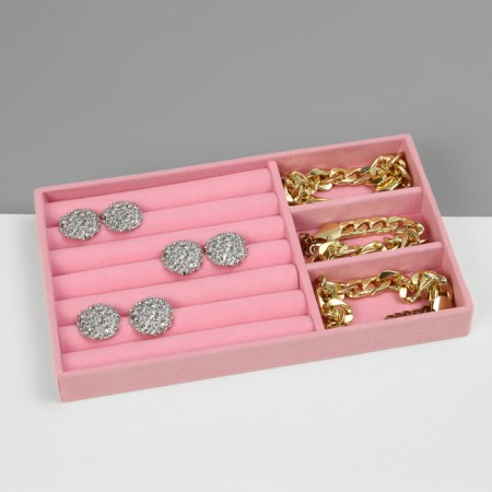 Steam for decorating 3 cells and 7 strips for rings, phlock, 21 × 12.3 × 2.5 cm, pink color-1