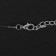 The pendant "on the fishing line" is smooth, white color in silver, 35 cm