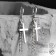Earrings metal "Cross and chain", silver color