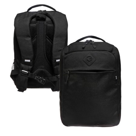 School backpack, 39 x 26 x 19 cm, Grizzly, ergonomic back, laptop department, black