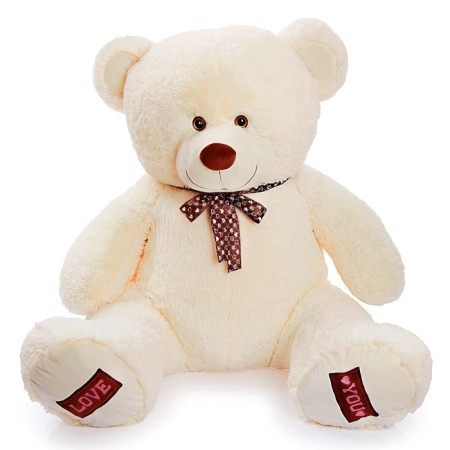 Soft toy "Bear Amur", 120 cm, milk color