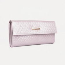 Women's wallet on the Textura button, lilac color