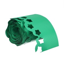 Border tape, 0.15 × 9 m, thickness 1.2 mm, plastic, curly, green, Greengo