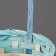 Wicker basket 13x9.5/28 cm, turquoise, bamboo